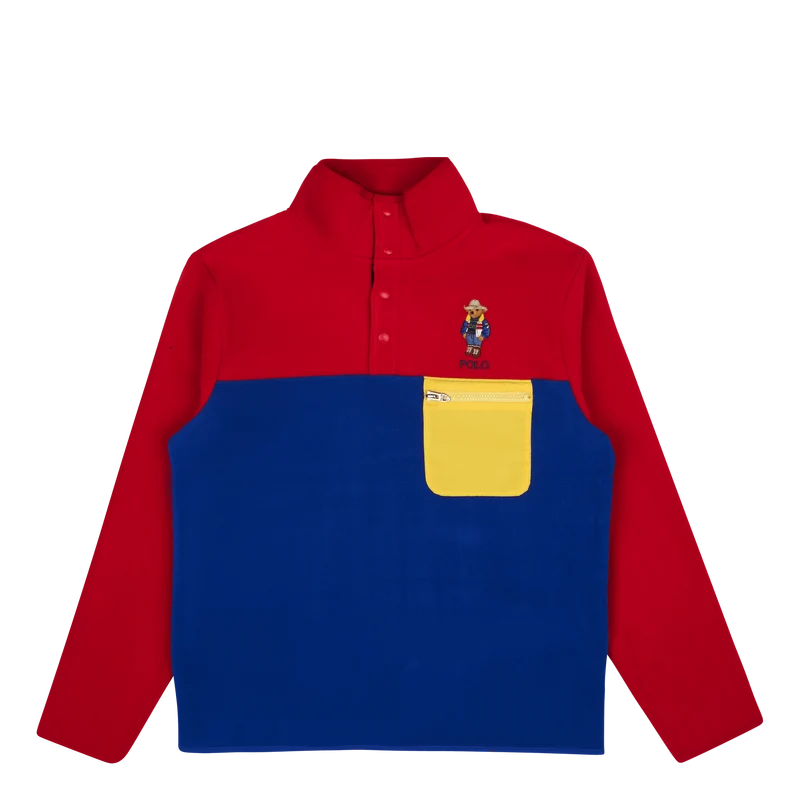 Polo Bear Brushed Fleece Pullover Hol22 Rl2000 Rd/Royl Sunv Bear