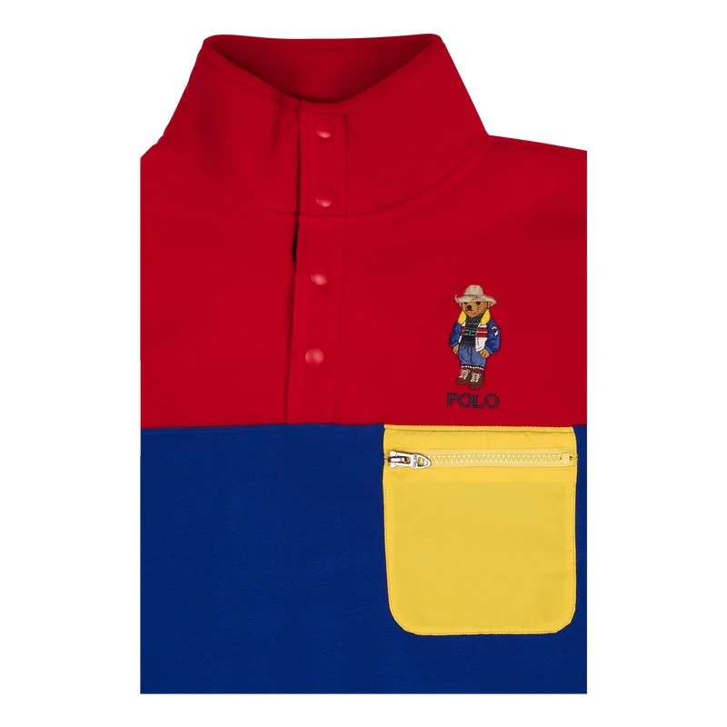 Polo Bear Brushed Fleece Pullover Hol22 Rl2000 Rd/Royl Sunv Bear