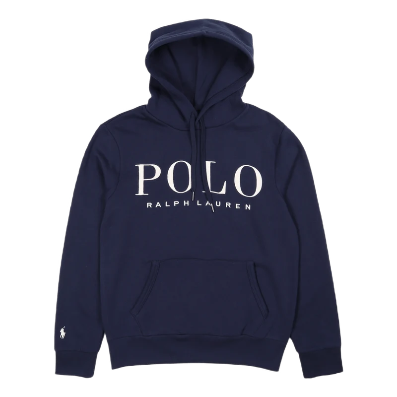 Logo-Embroidered Fleece Hoodie Cruise Navy