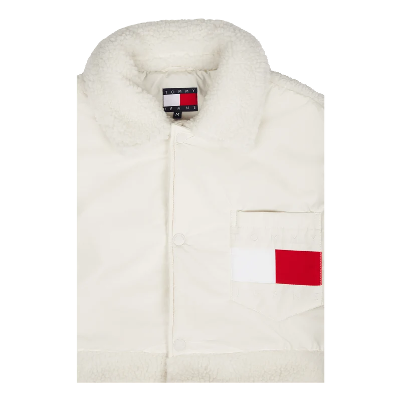 Tjcu Teddy Mix Coach Jacket Beige