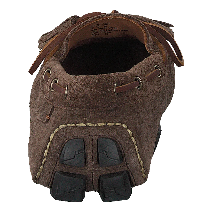 Anders Tasseled Suede Driver Chocolate Brown