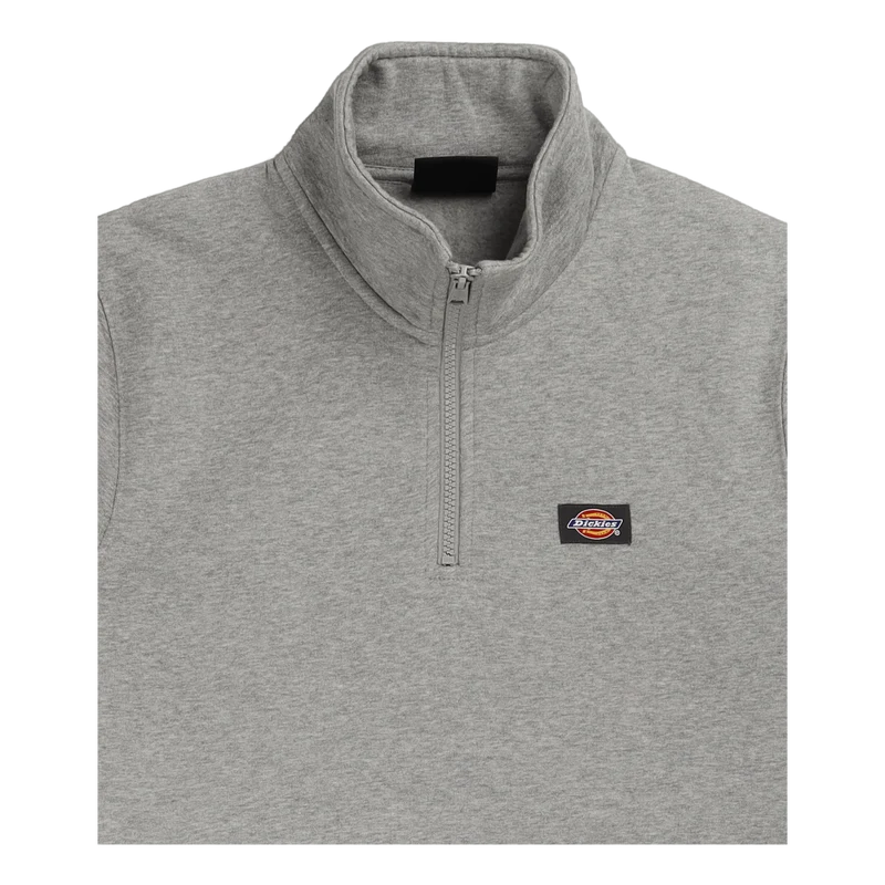 Oakport Quarter Zip Grey Melange