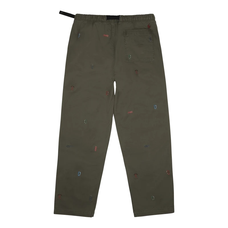 Relaxed Fit Twill Hiking-Inspired Pant Dark Sage W/ Climbing Aoe