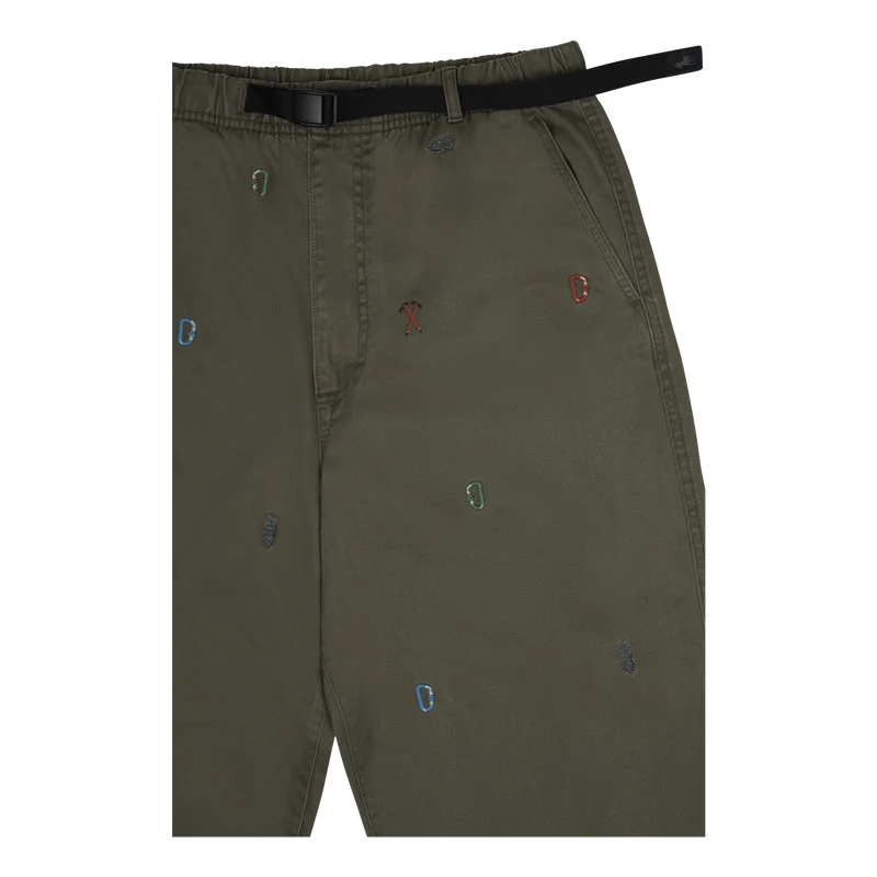 Relaxed Fit Twill Hiking-Inspired Pant Dark Sage W/ Climbing Aoe