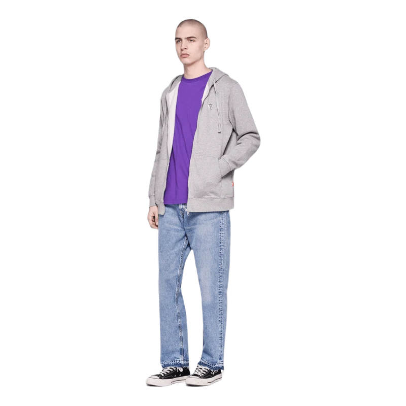 Palm Patch Zip Hoodie Gray