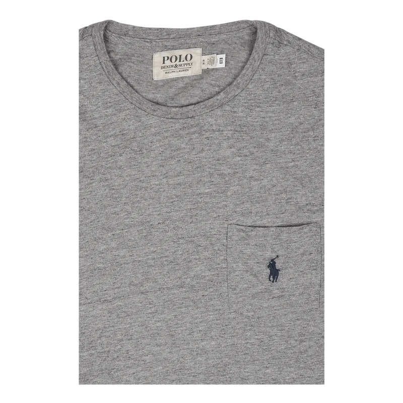 Custom Slim Fit Jersey Pocket T-Shirt Dark Vintage Heather