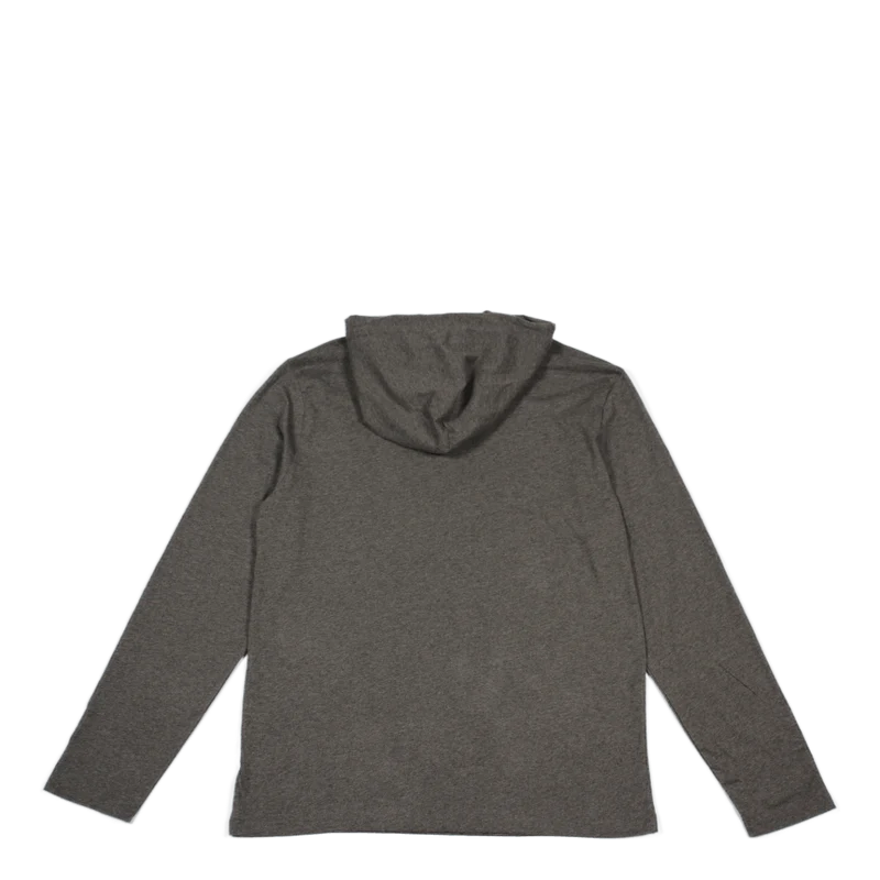 Striped Big Pony Hooded T-Shirt Grey Htr