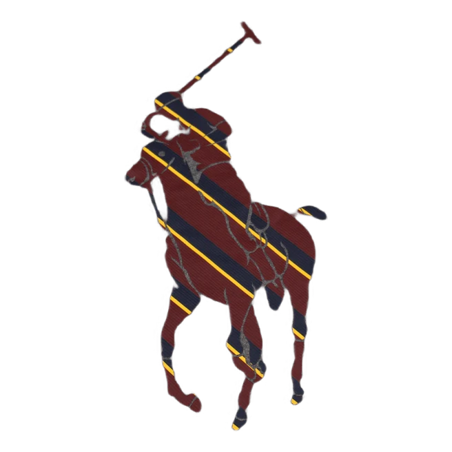 Striped Big Pony Hooded T-Shirt Grey Htr