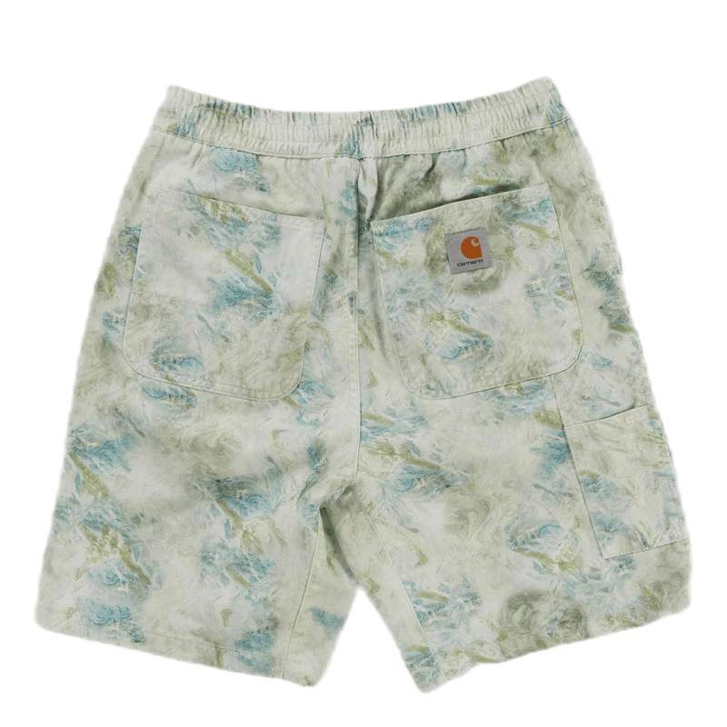 Marble Short Marble Print, Wave /stone Wash