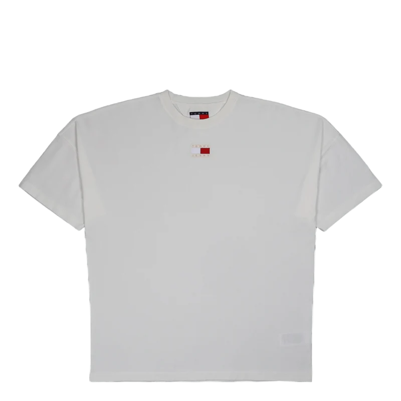 Tjcu Split Hem Flag Tee Ancient White