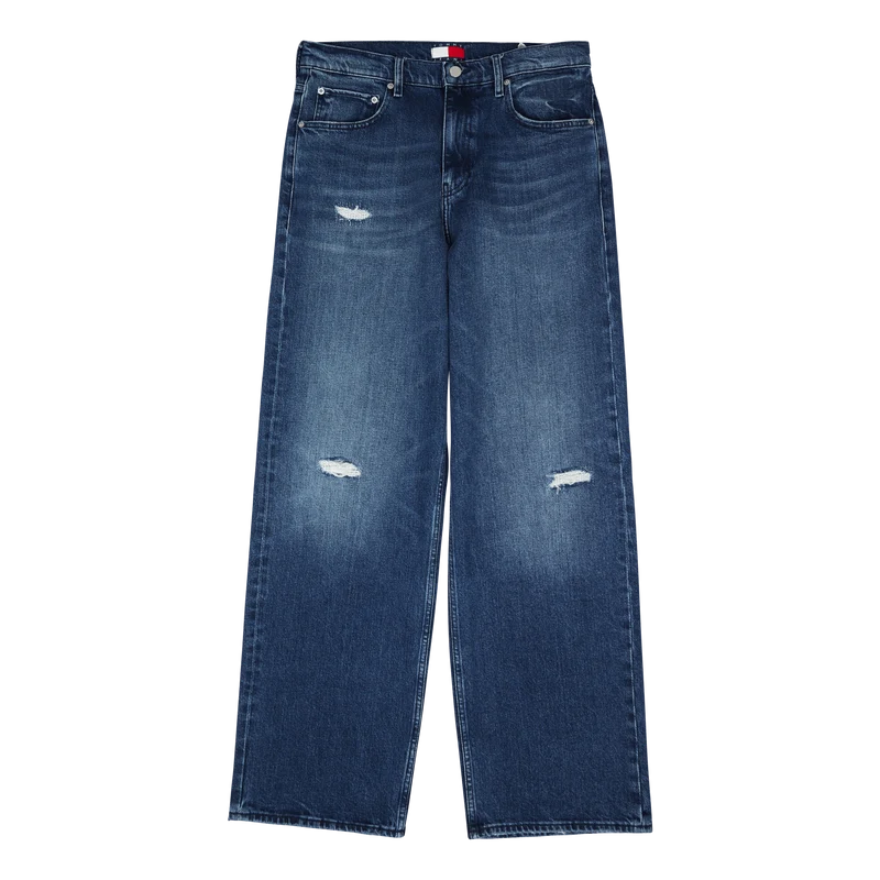 Tjcu Wide Leg Denim Pant Indigo Denim Stone Washed