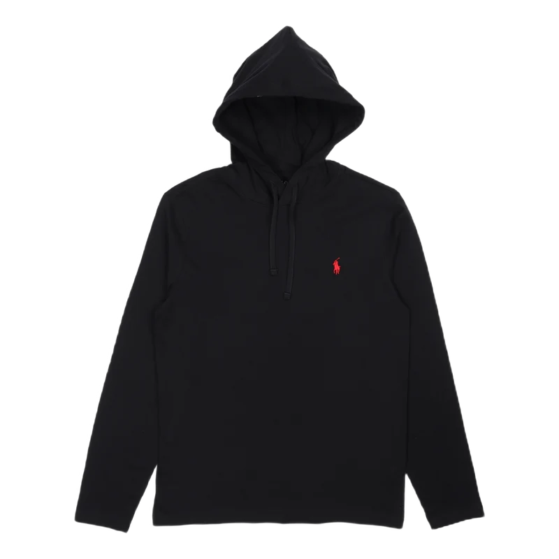 Jersey Hooded T-Shirt Polo Black