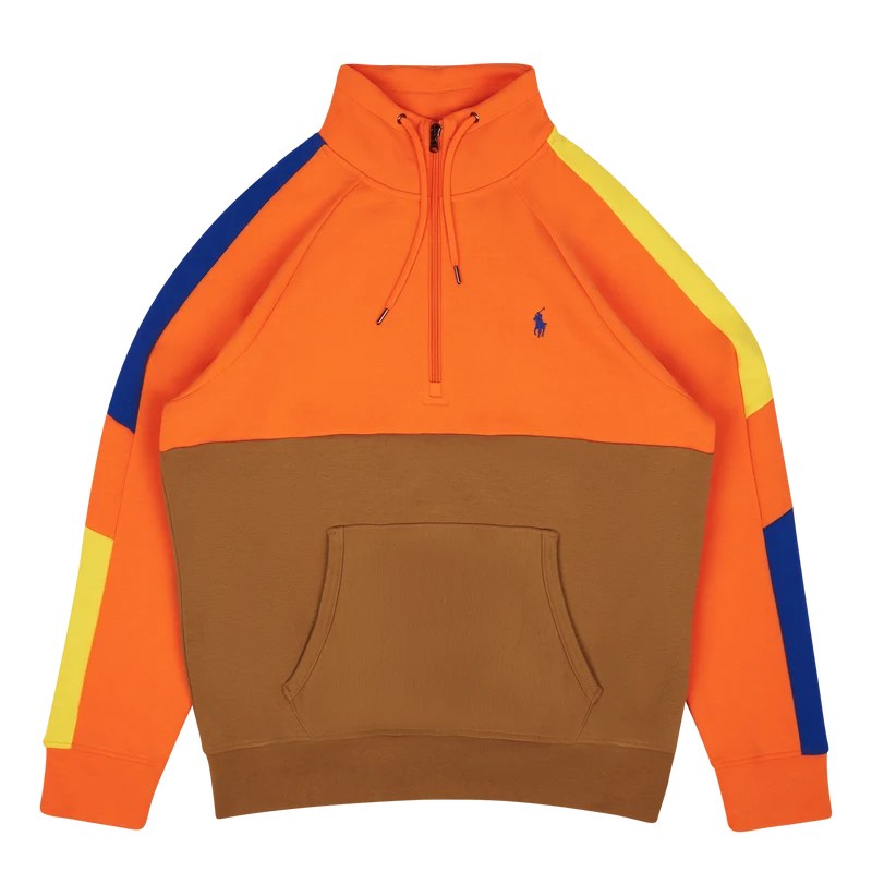 Double-Knit Mesh Sweatshirt Resort Orange Multi