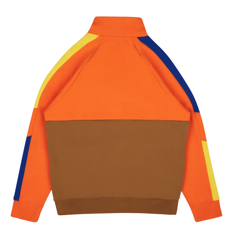 Double-Knit Mesh Sweatshirt Resort Orange Multi