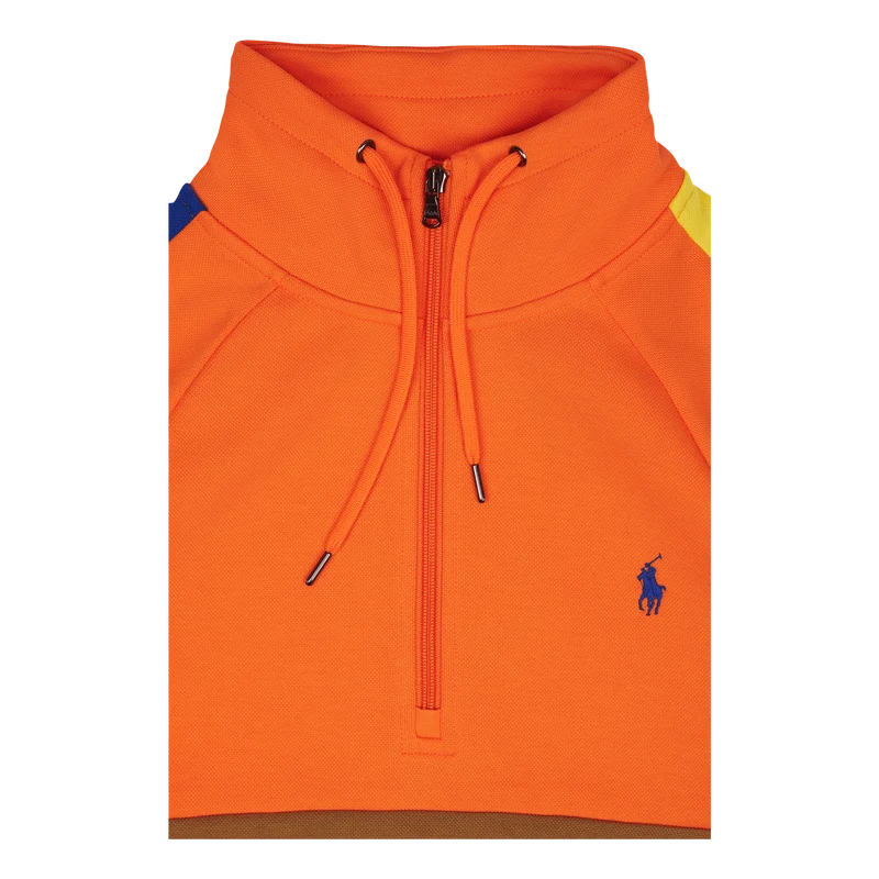 Double-Knit Mesh Sweatshirt Resort Orange Multi
