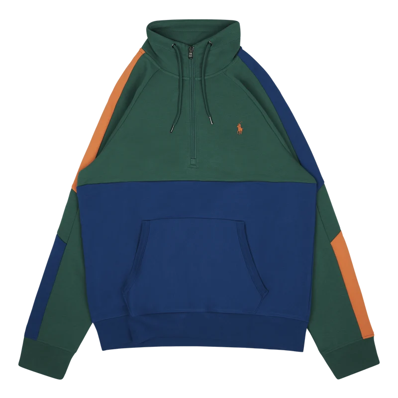 Double-Knit Mesh Sweatshirt Primary Green Multi