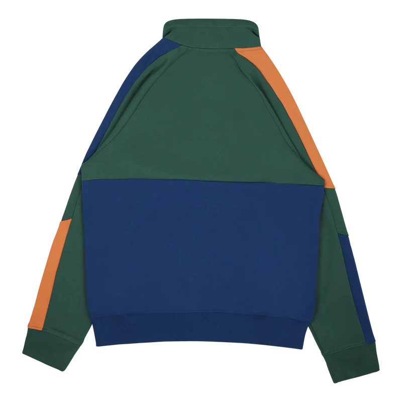 Double-Knit Mesh Sweatshirt Primary Green Multi