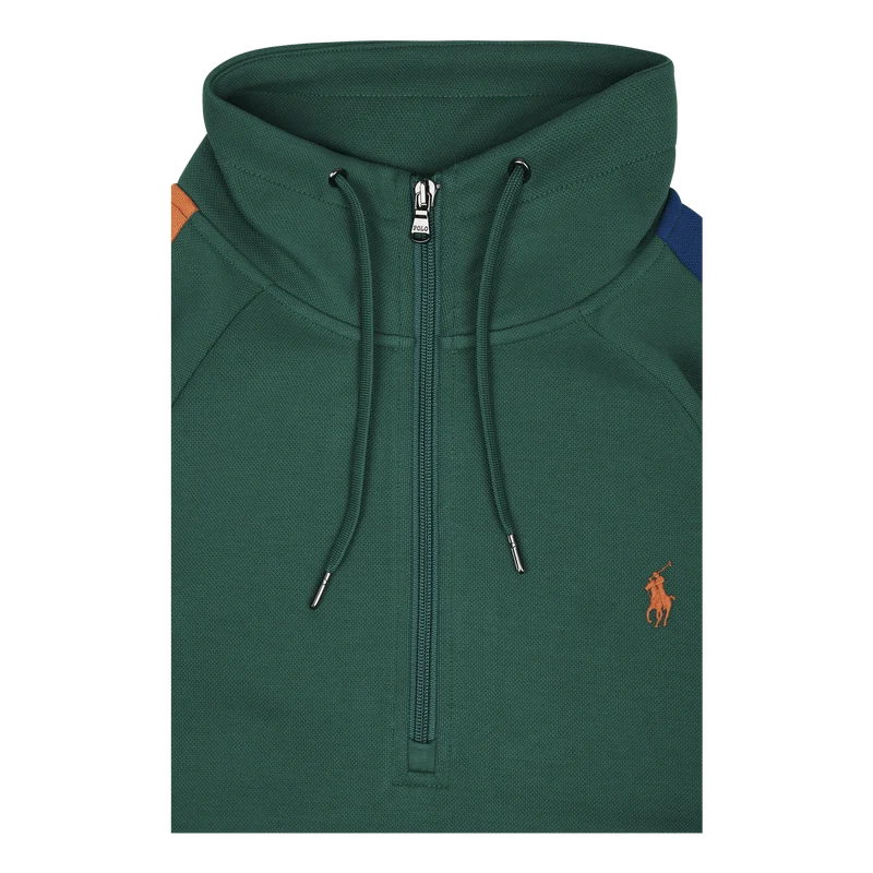 Double-Knit Mesh Sweatshirt Primary Green Multi