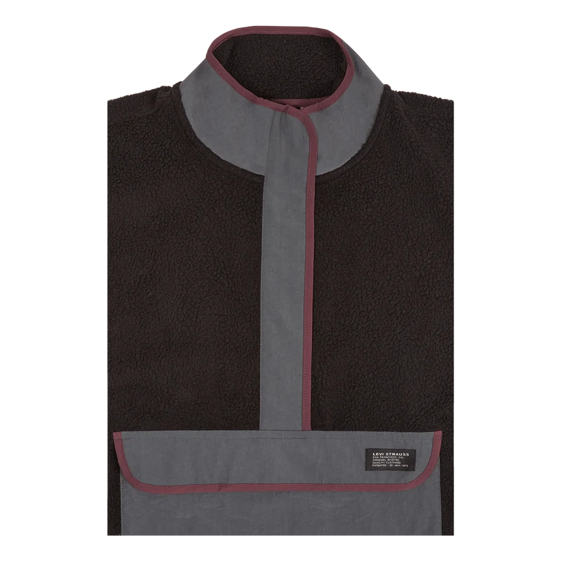 Polar Fleece Mock Neck Black