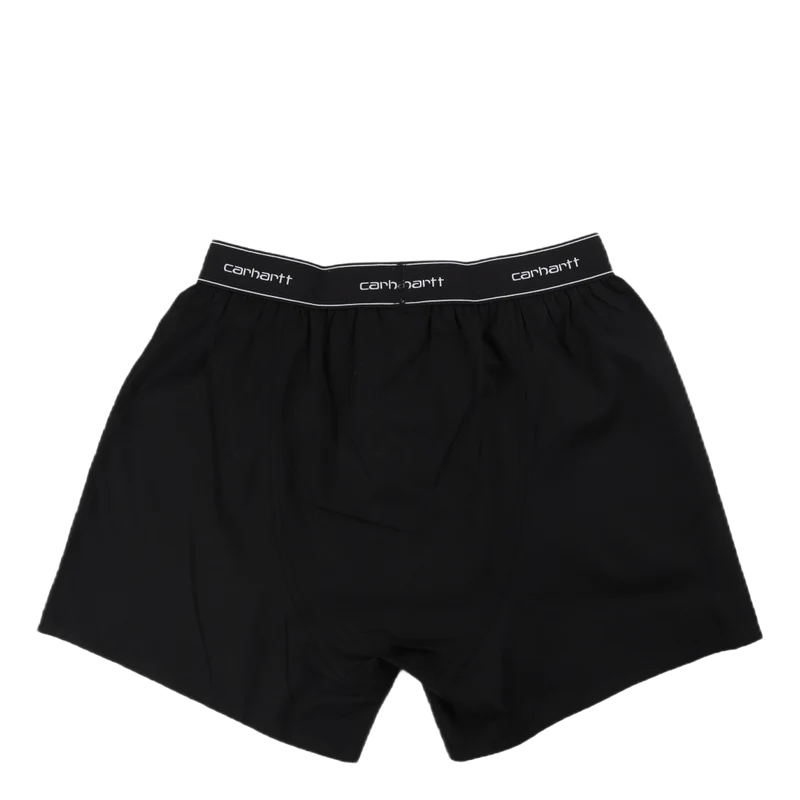 Cotton Script Boxers Black