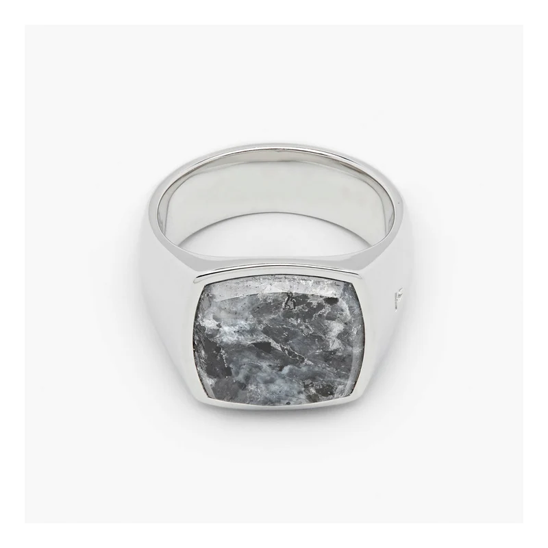 Cushion Larvikite 62 Silver