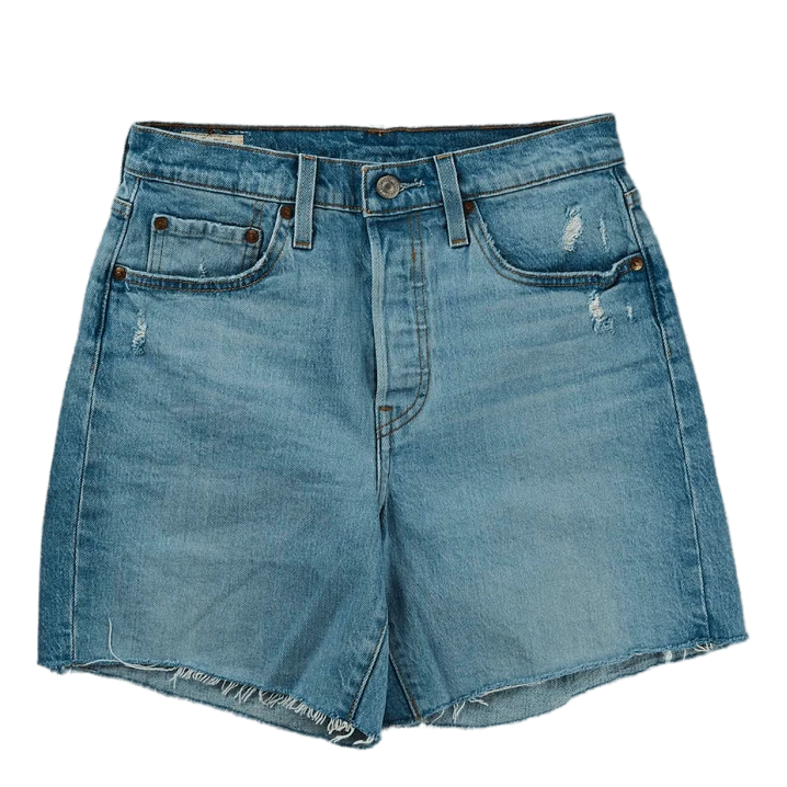 501 Mid Thigh Short Tango Crus Light Indigo - Worn In