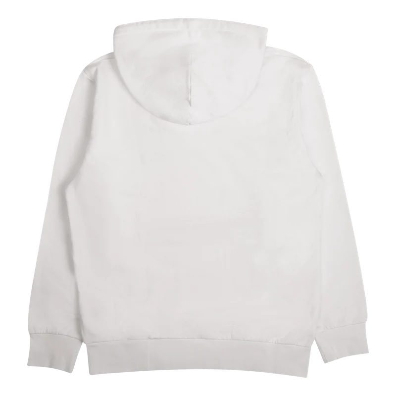 Hooded Scrawl Sweat White / Juniper