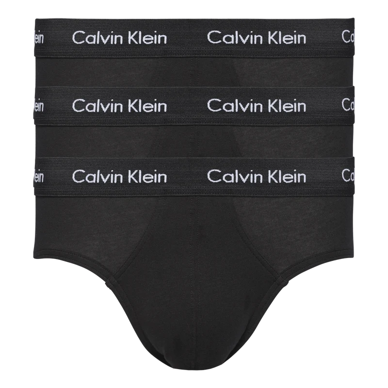 Cotton Stretch 3P Hip Brief Black