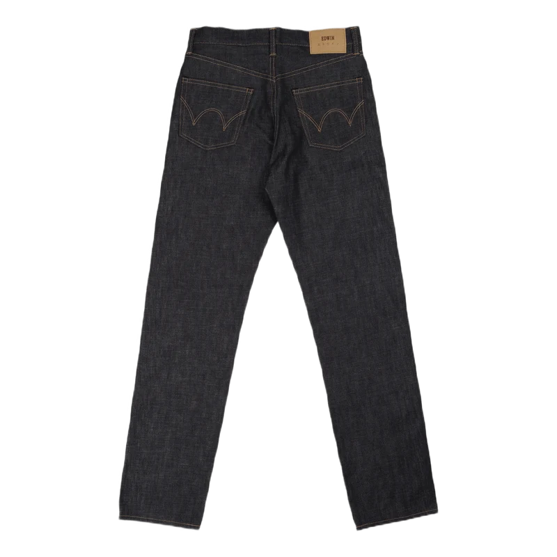 Loose Straight Nihon Menpu, Dark Pure Indigo Rainbow Selvage, 13.5oz, Blue Unwashed