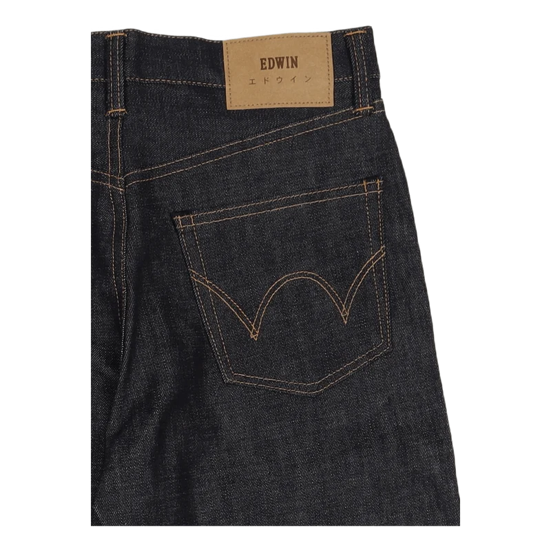 Loose Straight Nihon Menpu, Dark Pure Indigo Rainbow Selvage, 13.5oz, Blue Unwashed