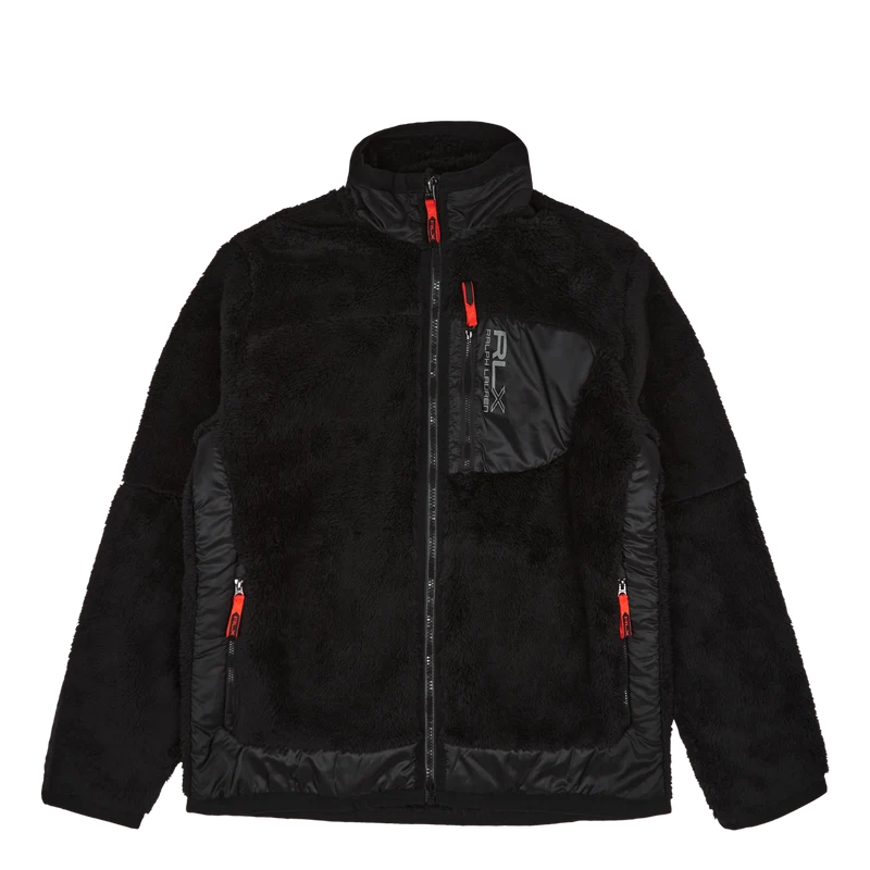 Pile Fleece Jacket Polo Black