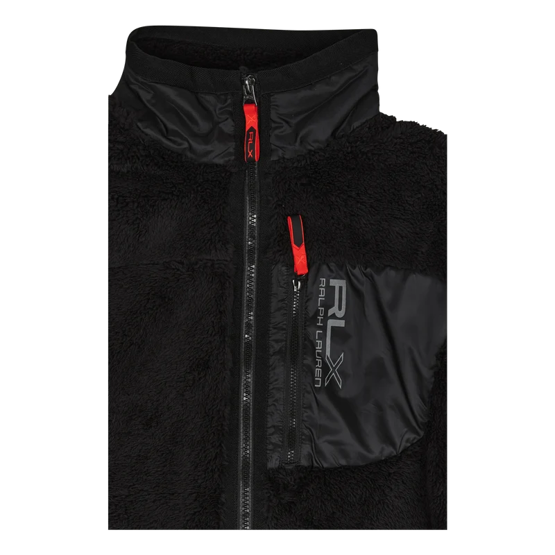 Pile Fleece Jacket Polo Black