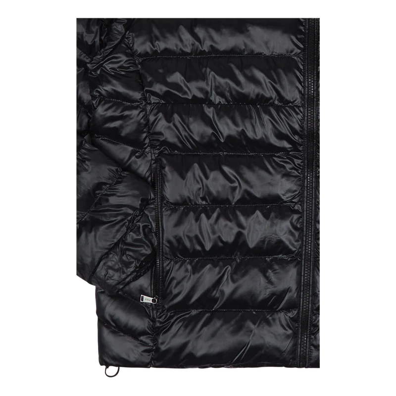 Packable Water-Repellent Jacket Polo Black Glossy