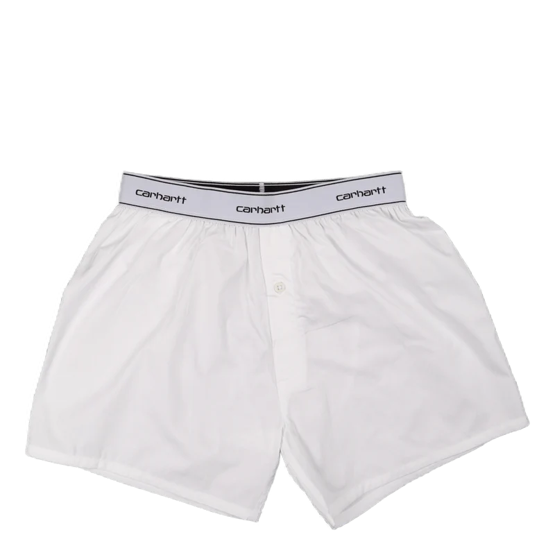 Cotton Script Boxers White