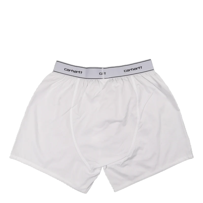 Cotton Script Boxers White
