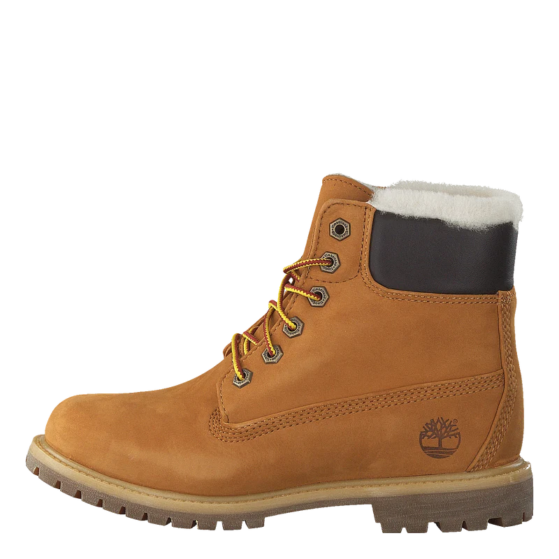 6 Inch Premium Shearling Lined Wheat Nubuck