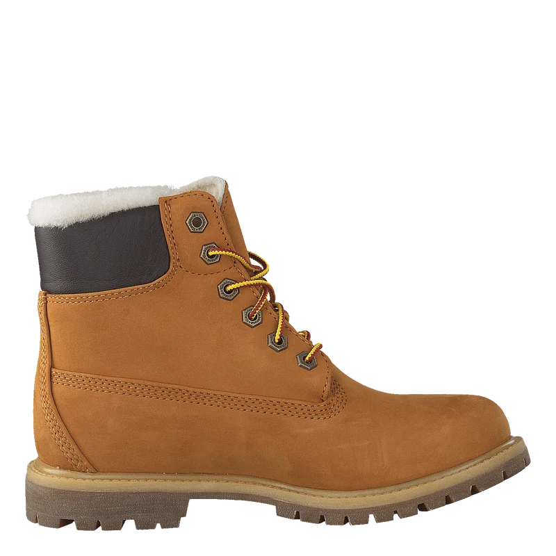 6 Inch Premium Shearling Lined Wheat Nubuck