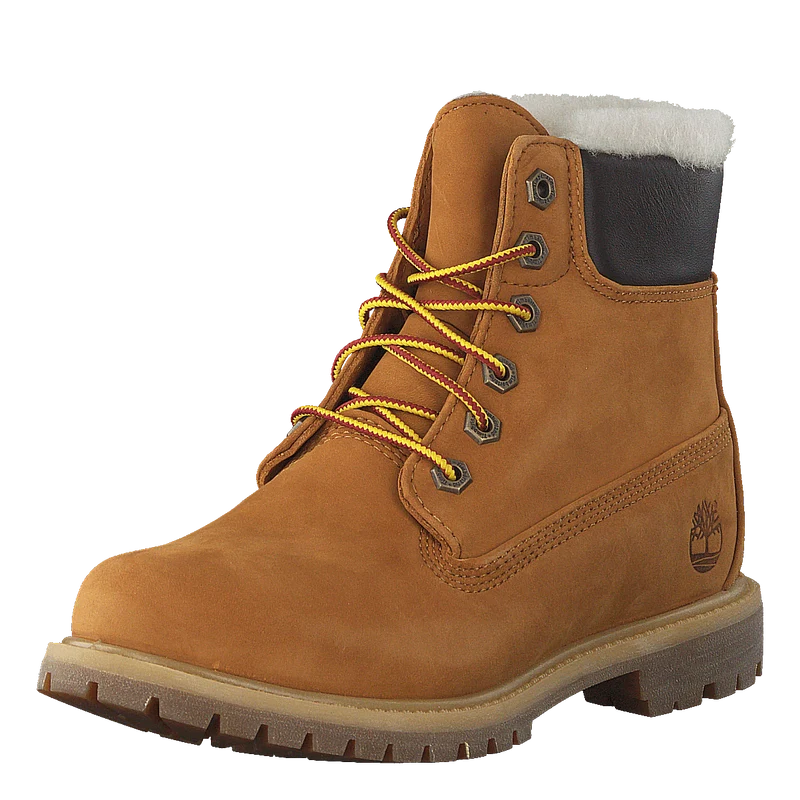 6 Inch Premium Shearling Lined Wheat Nubuck
