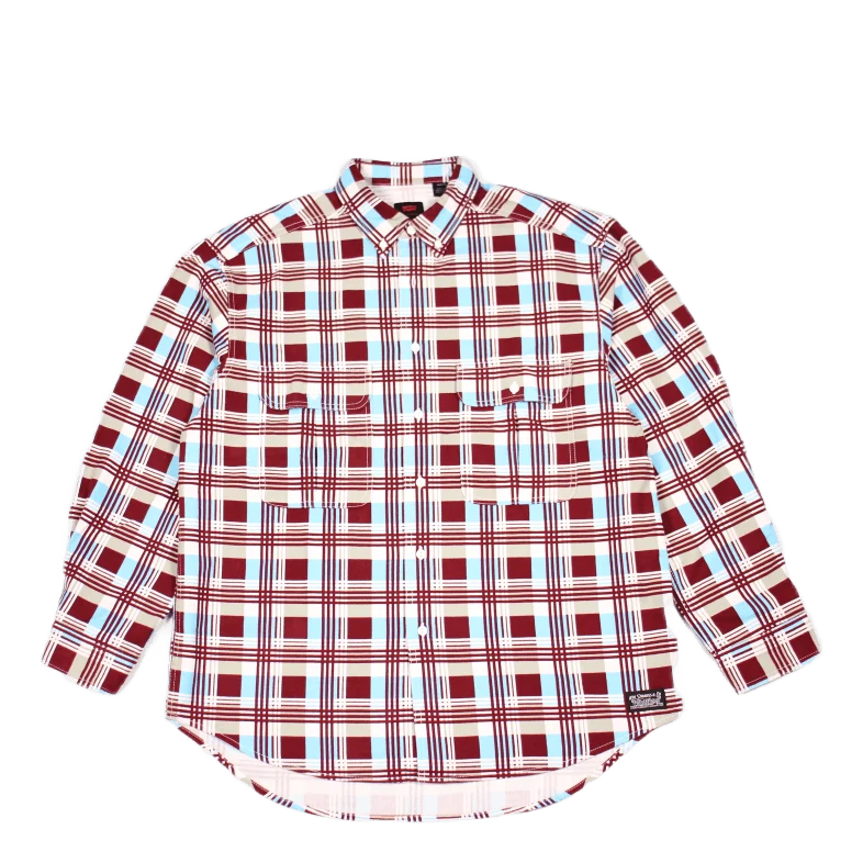 Skate L/s Woven Printed Burgun Multi-color