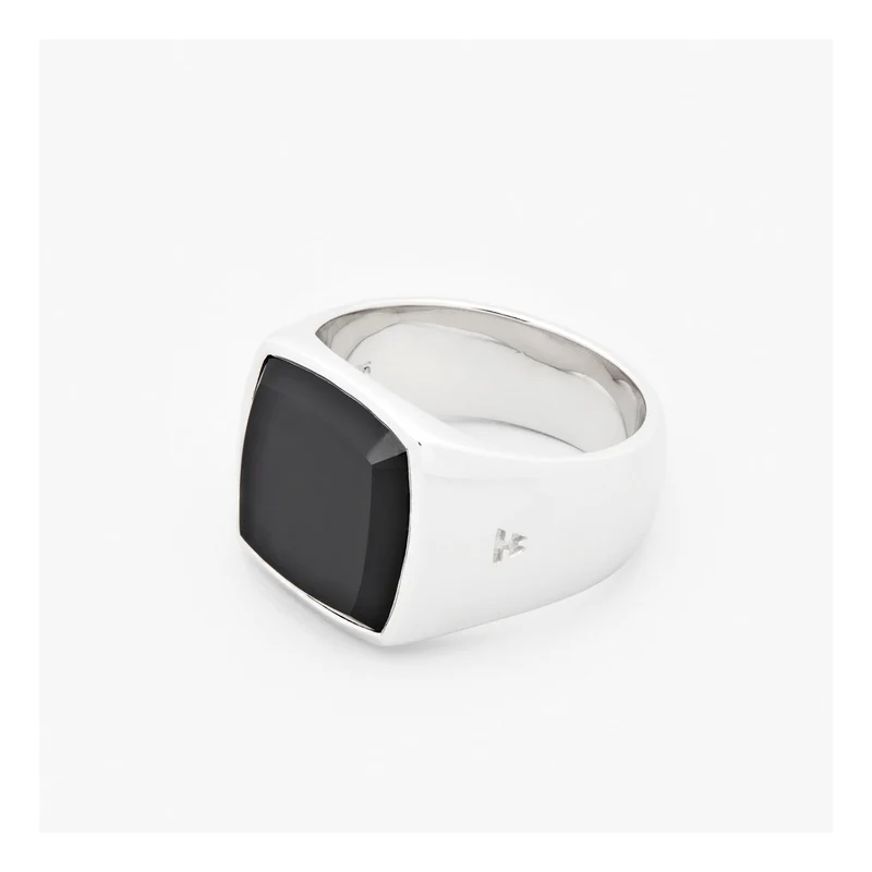 Cushion Black Onyx (m) 925 Sterling Silver