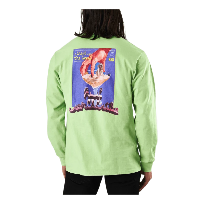 Drinking W The Devil L/s Tee Lime